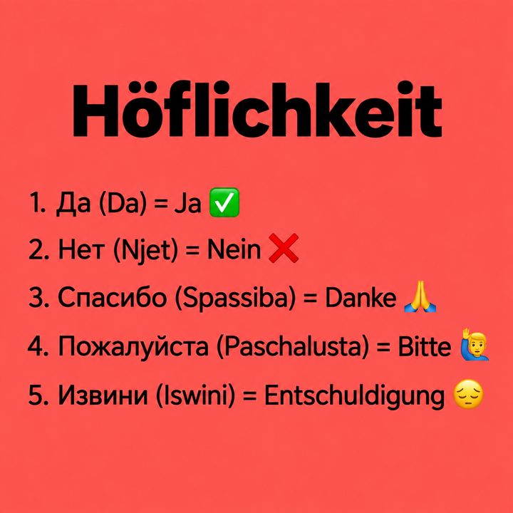 Höflichkeit: Ja, Nein, Danke, Bitte, Entschuldigung