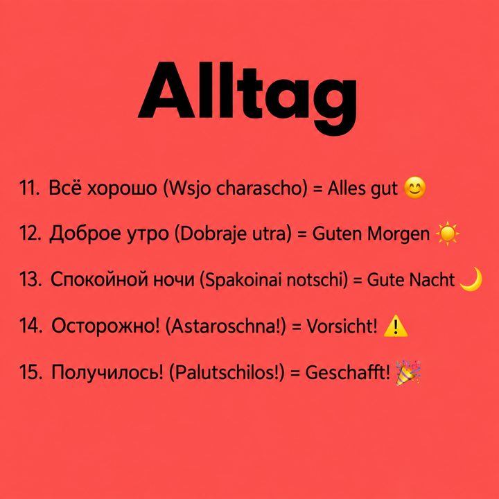 Alltag: Alles gut, Guten Morgen, Gute Nacht